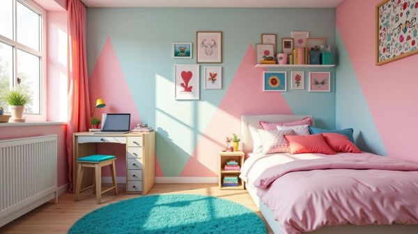 Transformer la chambre ado avec un papier peint tendance